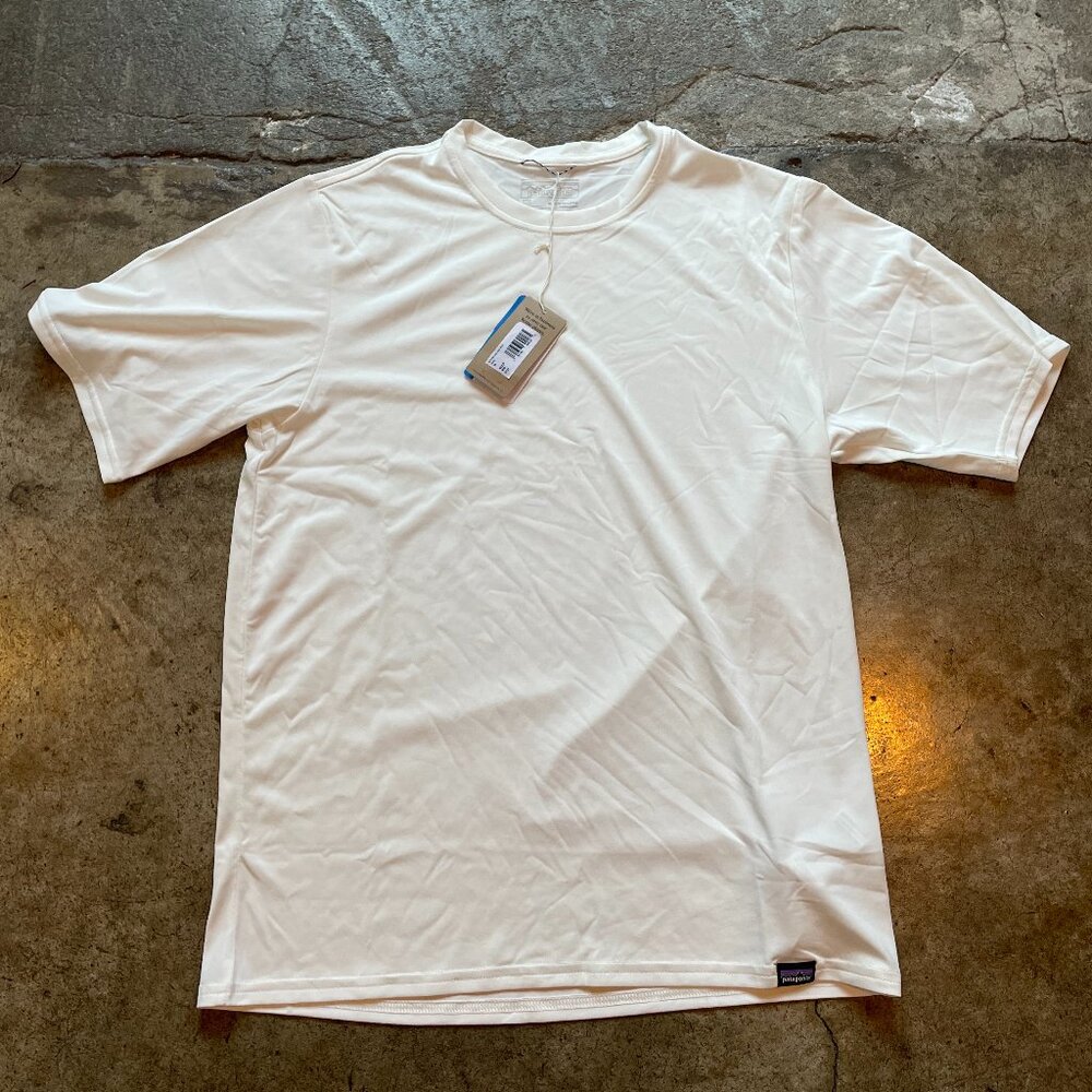 NWT Patagonia Capilene Cool Daily Short Sleeve Shirt Men's XS White Rrp $45